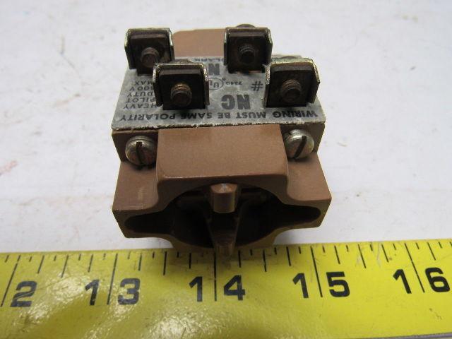 Sylvania PB Contact Blocks Bulletin 100 HD 2NC-2NO Panel Mounted