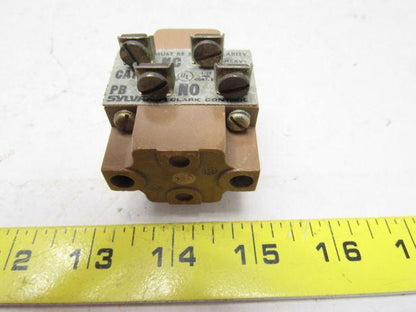 Sylvania PB Contact Blocks Bulletin 100 HD 2NC-2NO Panel Mounted