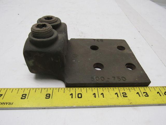 T&B 500-750 MCM Bronze 2 Hole Mechanical Connector Lug 4 Hole Mount