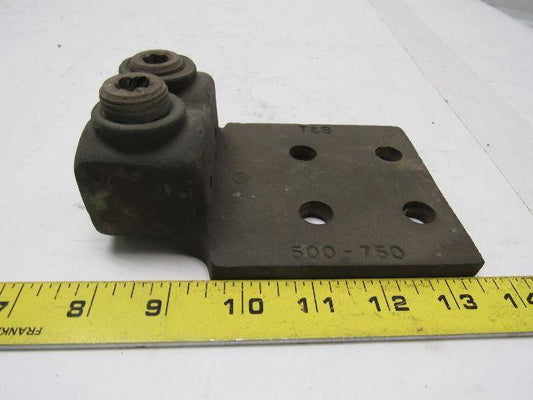 T&B 500-750 MCM Bronze 2 Hole Mechanical Connector Lug 4 Hole Mount