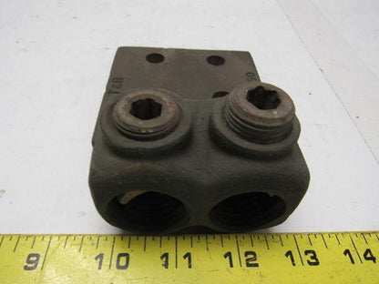 T&B 500-750 MCM Bronze 2 Hole Mechanical Connector Lug 4 Hole Mount