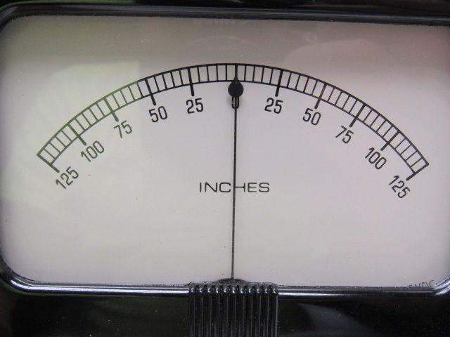 Simpson Analog Panel Meters -125 - 0 - +125 INCHES