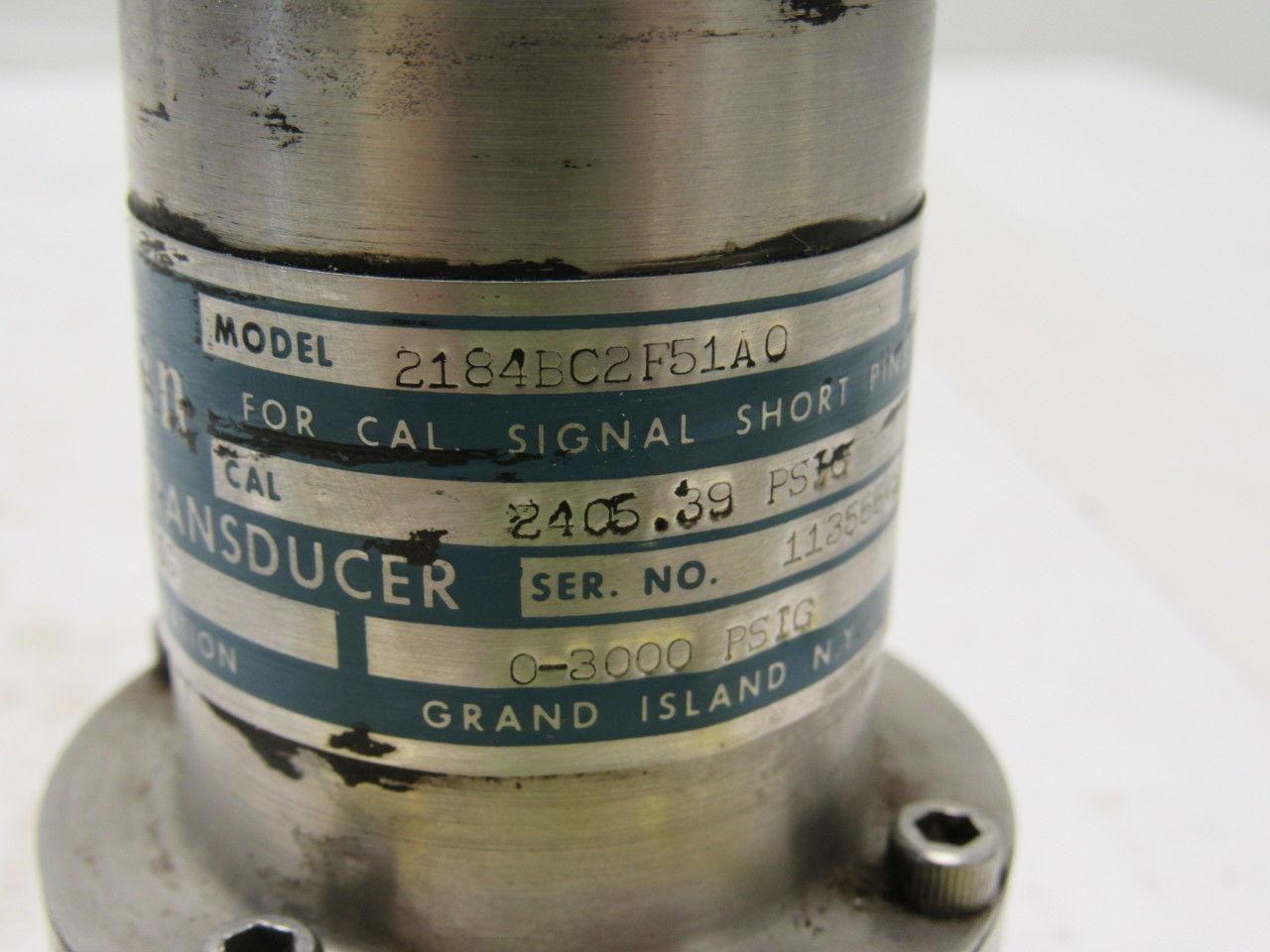 Viatran 2184BC2F51A0 Pressure Transducer 0-3000 PSIG