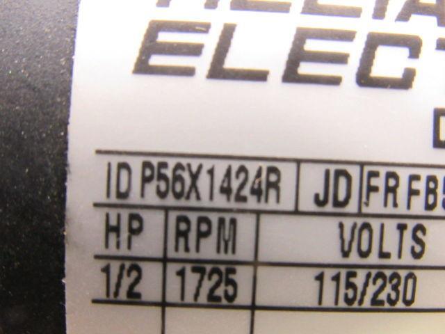 Reliance Electric P56X1424R 1/2HP 1725RPM 3PH 115/230V Electric Motor