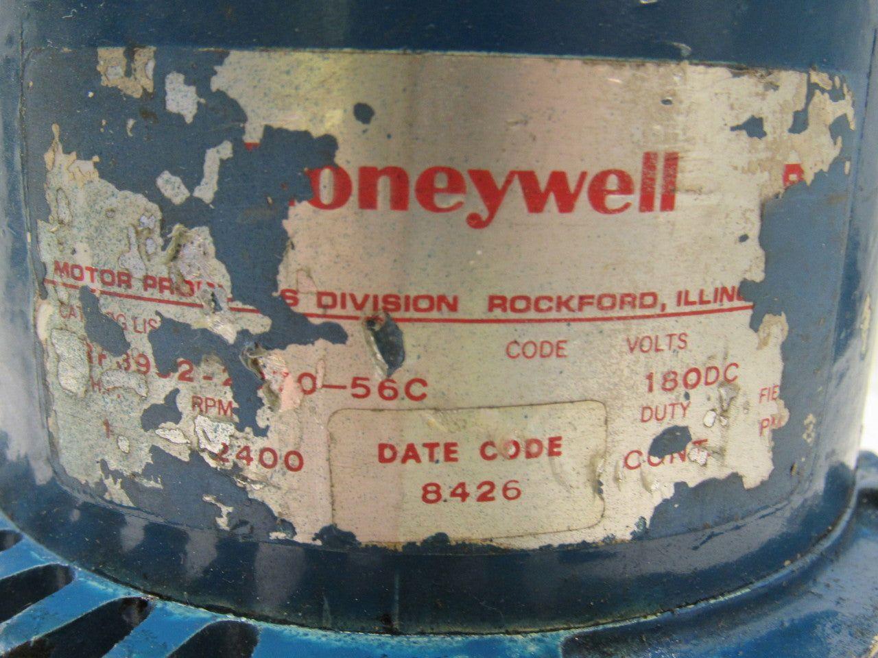 Honeywell rf3952 1HP 2400RPM 180VDC Drive Electric Motor