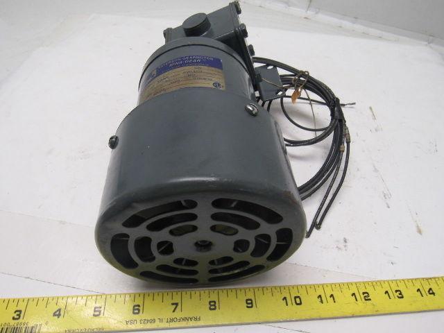 Paterson G85013 1PH 230V 310RPM 10.67:1 Ratio 10 IN-LBS Torque Gearmotor