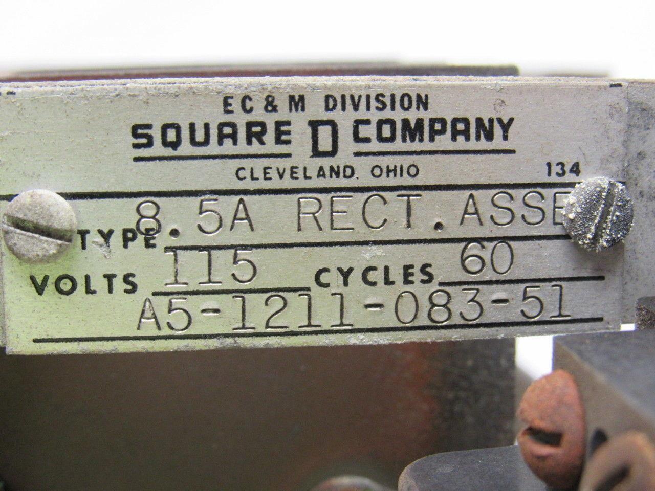 Square D A5-1211-083-51 Rectifier Assembly  8.5A 115V 60Hz