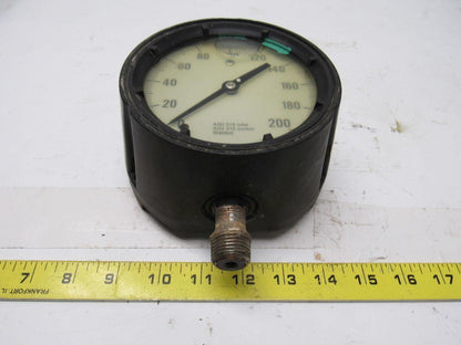 Ashcroft Q-4832 0-200PSI AISI 316  Tube & Socket Welded Oil filled Gauge 4"