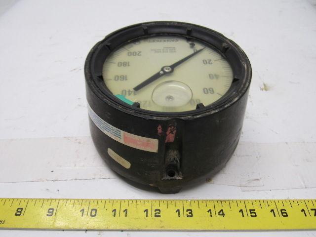 Ashcroft Q-4832 0-200PSI AISI 316  Tube & Socket Welded Oil filled Gauge 4"