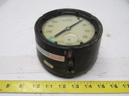 Ashcroft Q-4832 0-200PSI AISI 316  Tube & Socket Welded Oil filled Gauge 4"