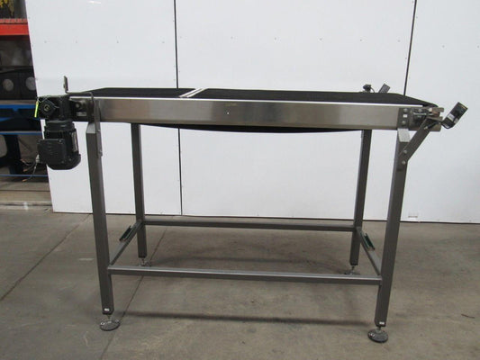 Slide Slider Bed Belt Conveyor 70"x 21-1/2" Stainless Steel  3PH 50FPM .75HP
