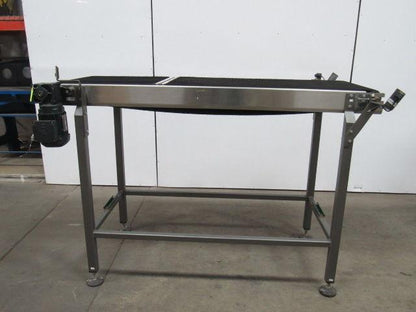 Slide Slider Bed Belt Conveyor 70"x 21-1/2" Stainless Steel  3PH 50FPM .75HP