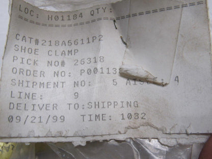 GE General Electric 218A5611P2 Industrial Brake Shoe Clamp