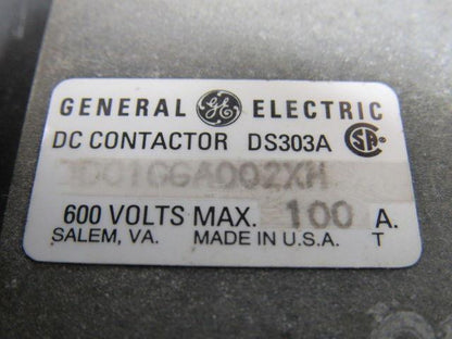 GE General Electric 1D01GGA002XH DC Contactor 600V 100A 230/250VDC Coil