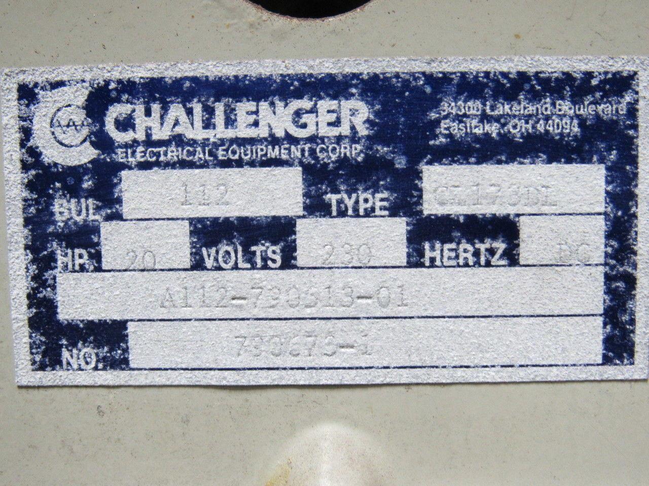 Challenger CL173DL 20 Hp 230VDC Resistor Bank