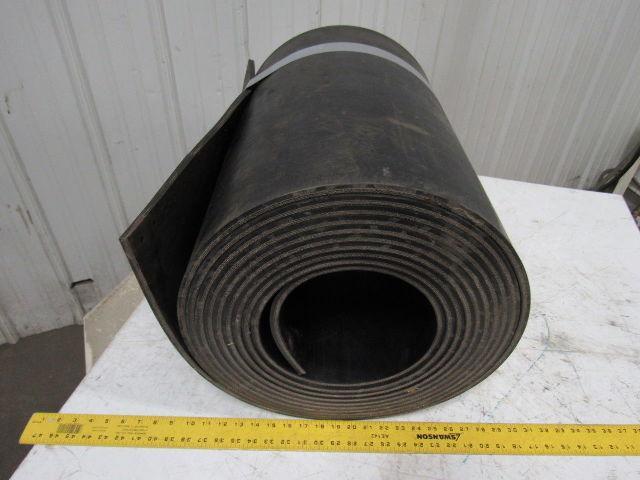4-Ply Grade 1 Extreme Duty Black Smooth Rubber Conveyor Belt 1/2"Tx34'Lx24"W