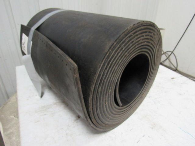 4-Ply Grade 1 Extreme Duty Black Smooth Rubber Conveyor Belt 1/2"Tx34'Lx24"W