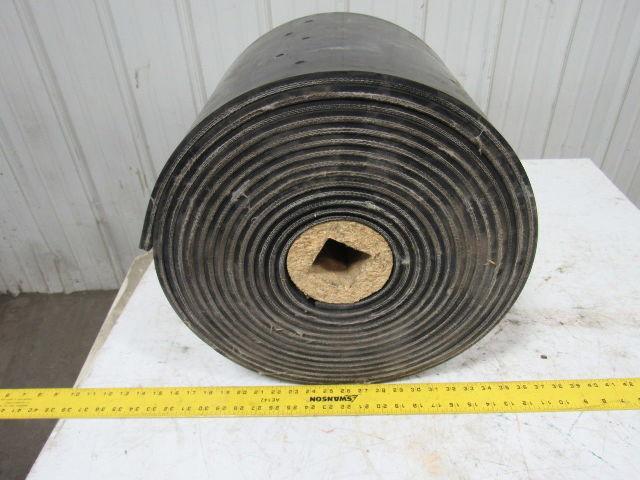 4-Ply Grade 1 Extreme Duty Black Rubber Bucket Elevator Belt 1/2"Tx40'Lx13"W
