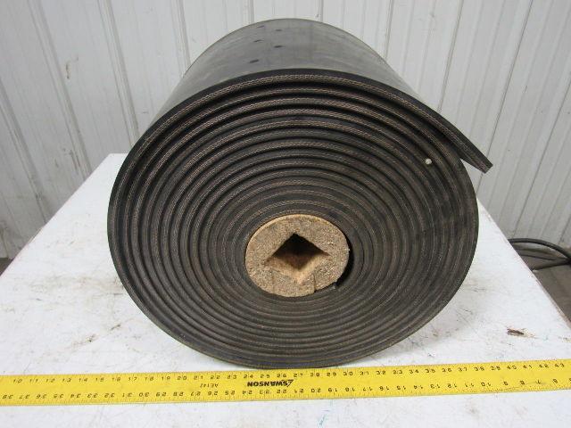 4-Ply Grade 1 Extreme Duty Black Rubber Bucket Elevator Belt 1/2"Tx40'Lx13"W