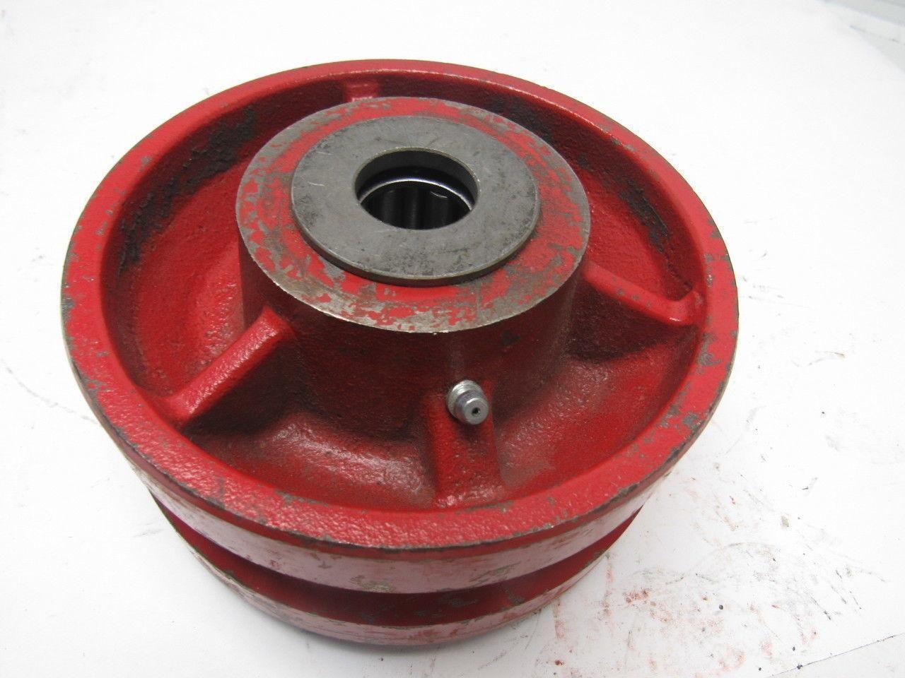 6" Cast Iron V Groove Caster Wheel W/Bearing 1" ID 3-1/2" Bearing Width