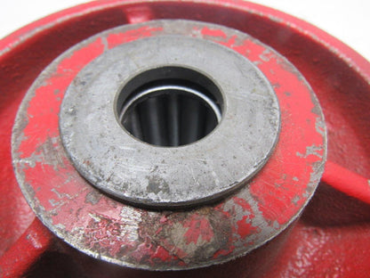 6" Cast Iron V Groove Caster Wheel W/Bearing 1" ID 3-1/2" Bearing Width
