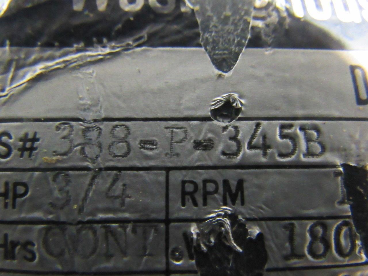 Westinghouse 388-P-345B 3/4HP 180VDC Permanent Magnet Electric Motor