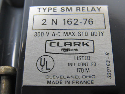Clark A.O. Smith 2N162-76 Type SM Relay