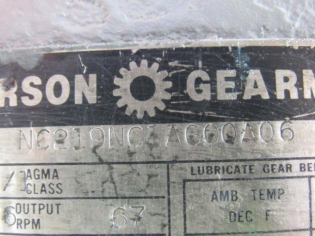 Paterson NC219NC1AG00A06 25.44:1 Ratio Gearmotor 115VDC 1725RPM IN 67RPM OUT