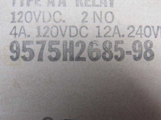Cutler Hammer 9575H2685-98 Type AA DC Control Relay 120VDC 2 N.O.