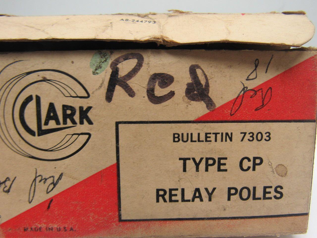 Clark Cat. #RNC Bulletin 7303 Type CP Relay Pole (N.C.) Lot of 5