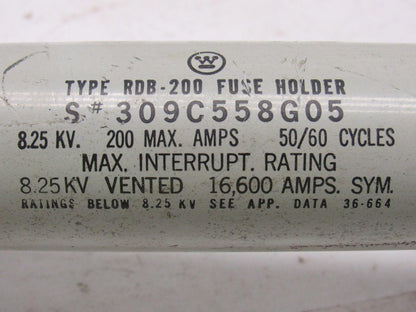 Westinghouse Type RDB-200 8.25 KV 200A Max. 50/60Hz Fuse Holder