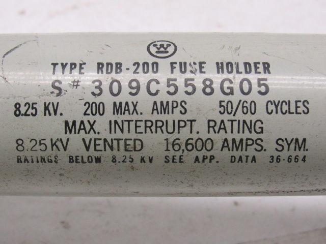 Westinghouse Type RDB-200 8.25 KV 200A Max. 50/60Hz Fuse Holder