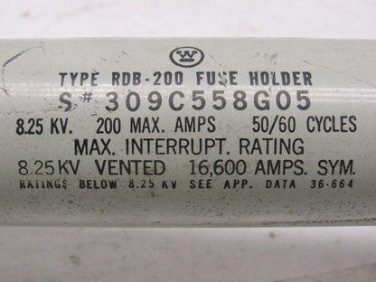 Westinghouse Type RDB-200 8.25 KV 200A Max. 50/60Hz Fuse Holder