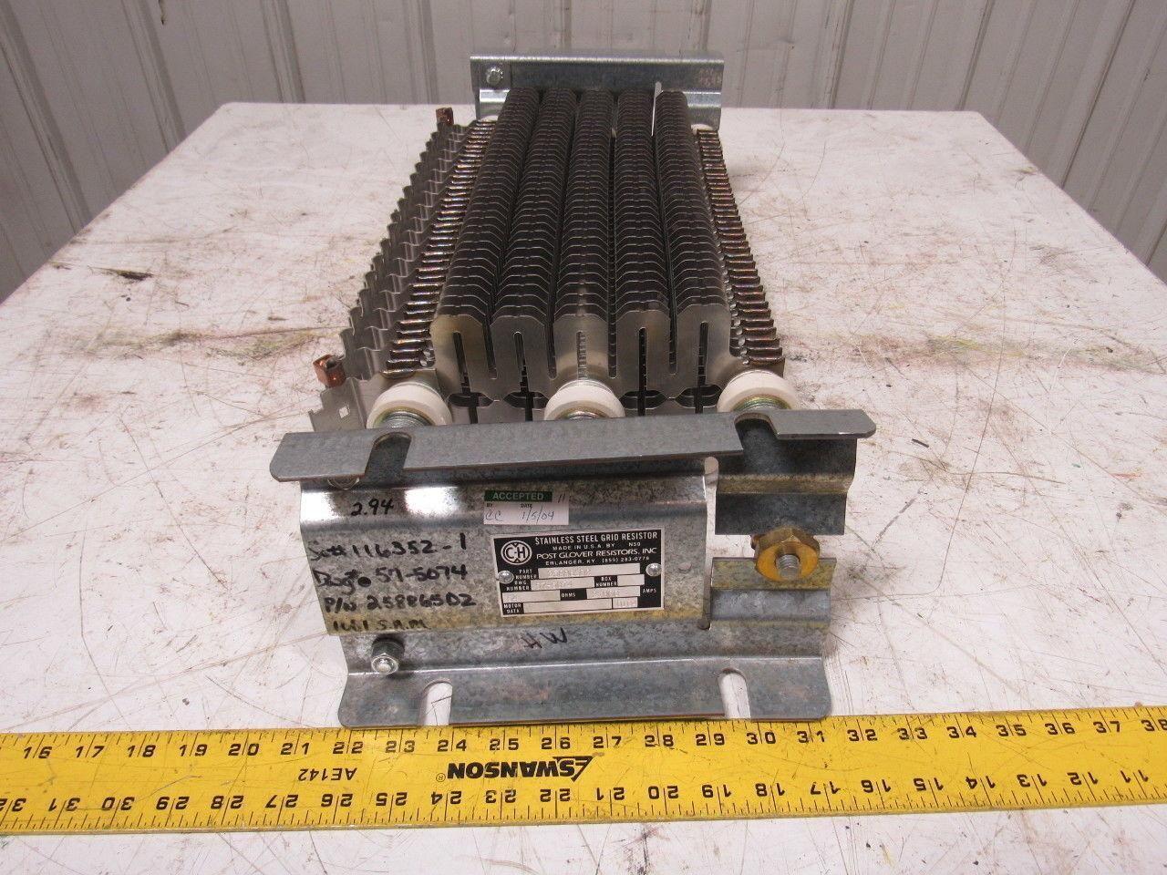 PG Post Glover 258865D2 Stainless Steel Grid Resistor 54 Ohms 2.960 Amps