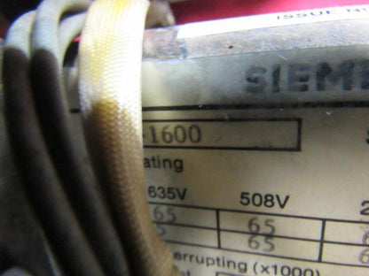 Siemens RLX-1600  1600 Amp Air Circuit Breaker