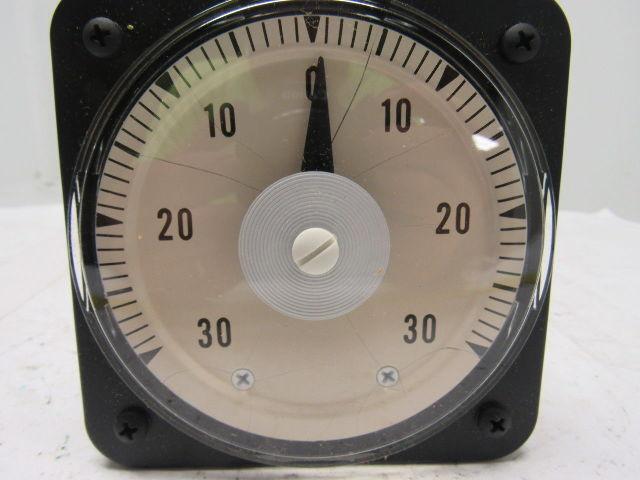 Yokogawa / GE Type DB-40 Analog DC Ammeter 30-0-30 Scale 250-0-250uA DC Range