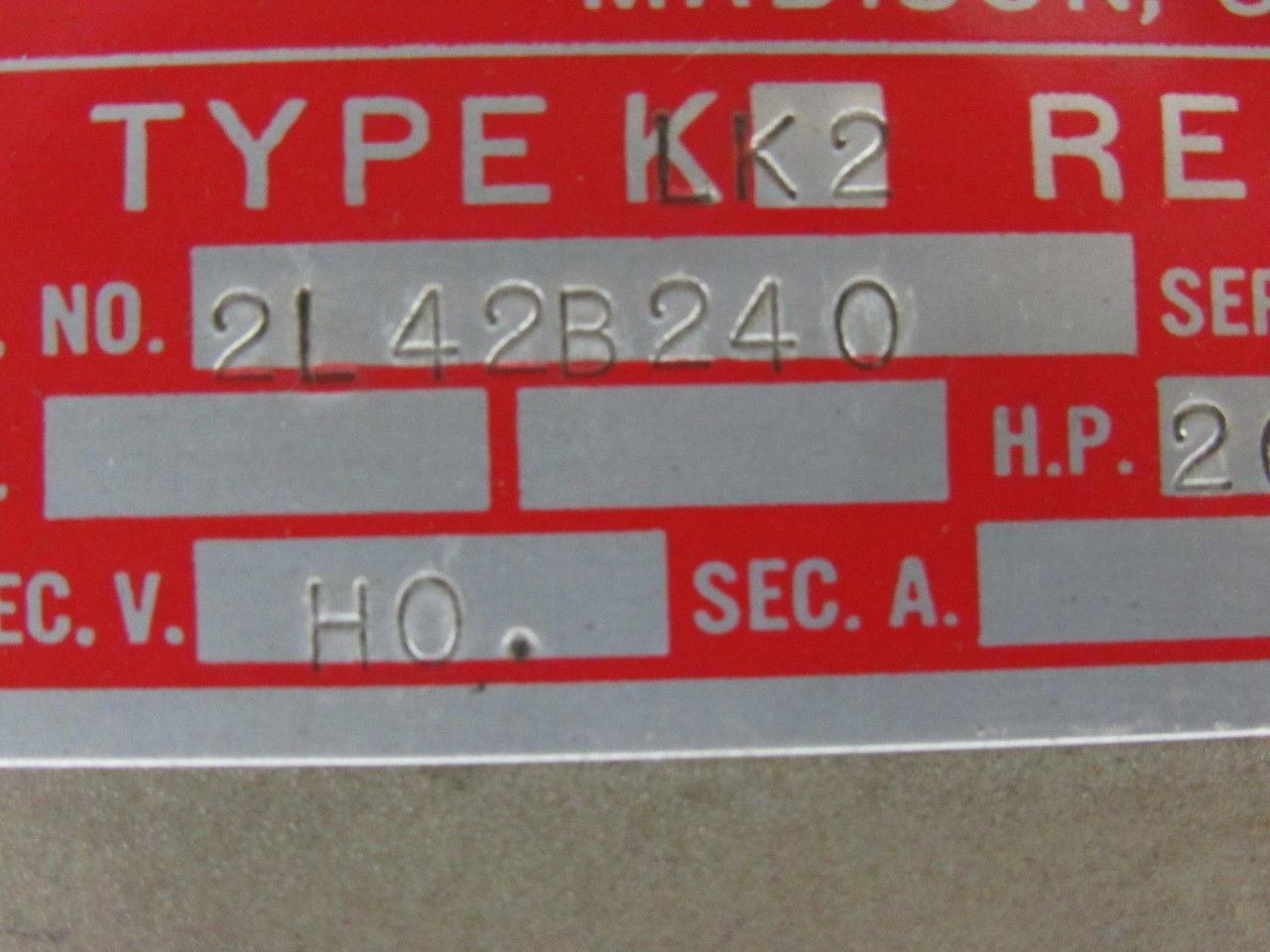 Euclid Electric 2L42B240 Type LK2 20Hp Resistor 230V