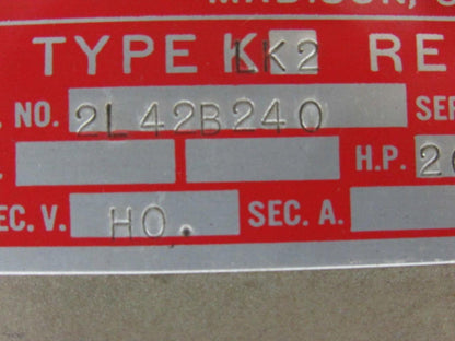 Euclid Electric 2L42B240 Type LK2 20Hp Resistor 230V