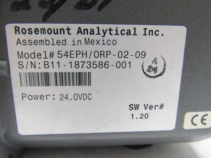Rosemount 54EPH/ORP-02-09 Analyzer Controller 24VDC