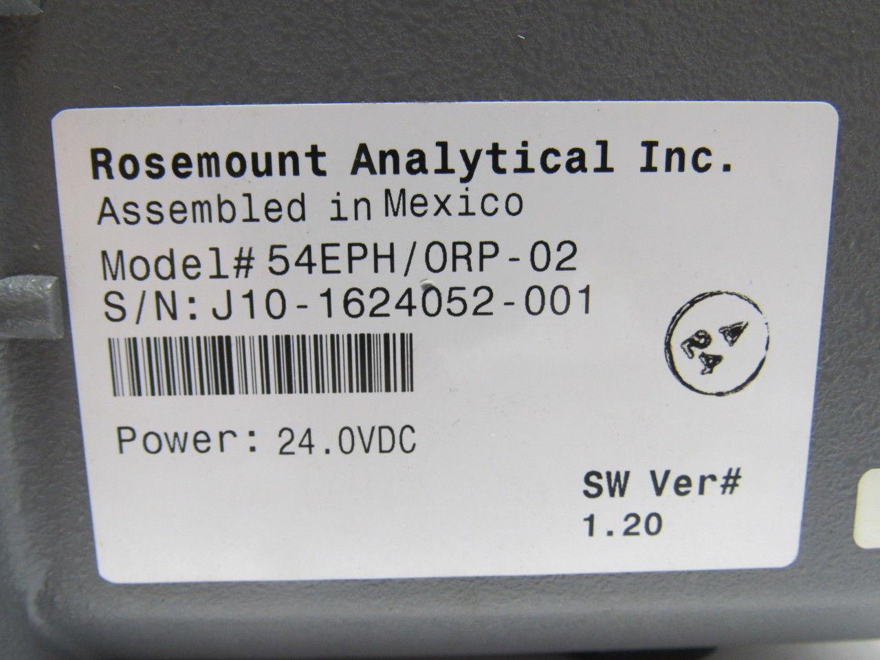 Rosemount 54EPH/ORP-02 Analyzer Controller 24VDC