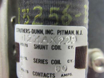 Struthers Dunn 112XAX229 Dunco Relay 115V 1A 60HZ AC Contacts