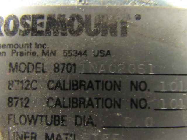 Rosemount 8701TNA020S1 2" Magnetic Flow Tube Flanged Sensor