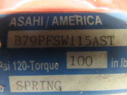 Ashi/America B79PFSW115AST 1" Valve Pneumatic Actuator Assembly Spring Return