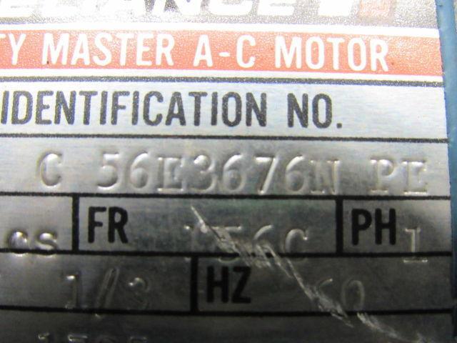 Reliance Electric C56E3676N PE 1/3HP 1PH 115/230V 1725RPM Electric Motor