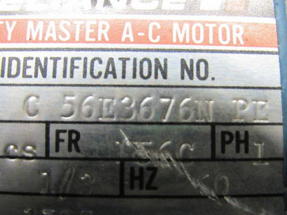 Reliance Electric C56E3676N PE 1/3HP 1PH 115/230V 1725RPM Electric Motor