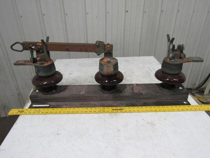 Westinghouse Large Vintage Double Throw Knife Switch Steam Punk Wall Hanger