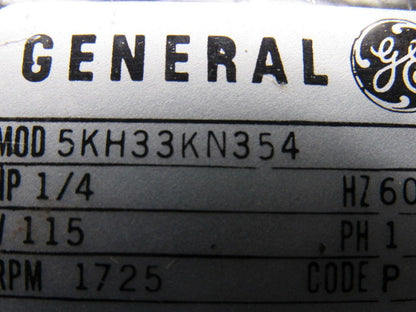 General Electric 5KH33KN354 1/4HP 1PH 115V 1725RPM Electric Motor