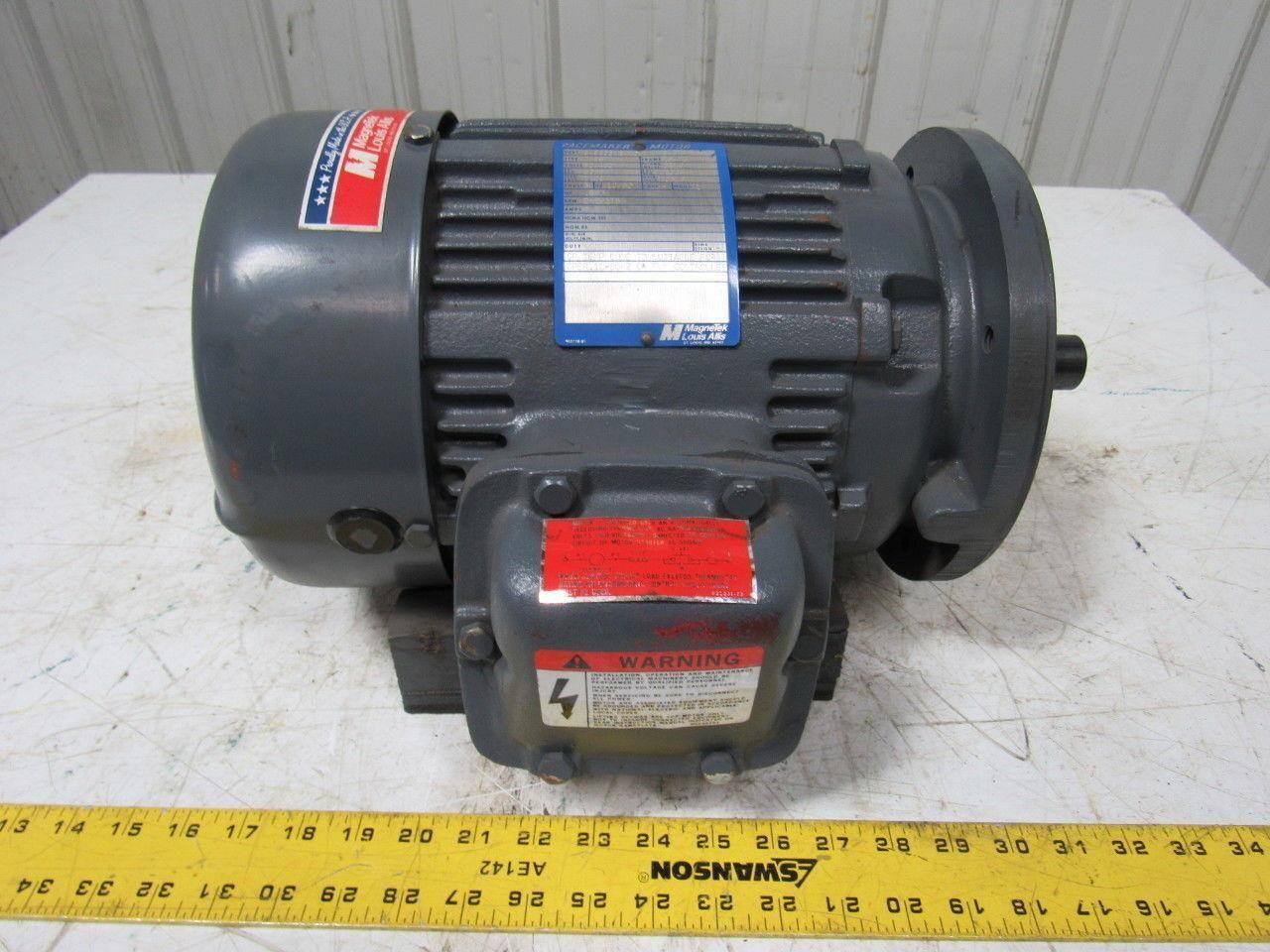 Magnetek Louis Allis 6-960042-40 .5/3HP 90/460V 3PH 1755RPM Electric Motor 184TC