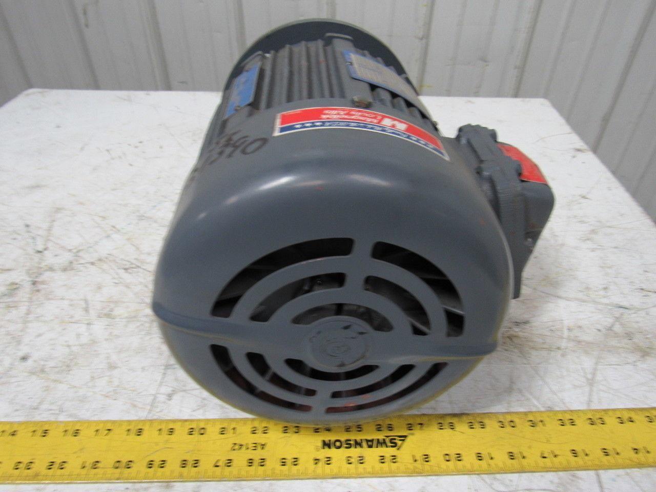 Magnetek Louis Allis 6-960042-40 .5/3HP 90/460V 3PH 1755RPM Electric Motor 184TC