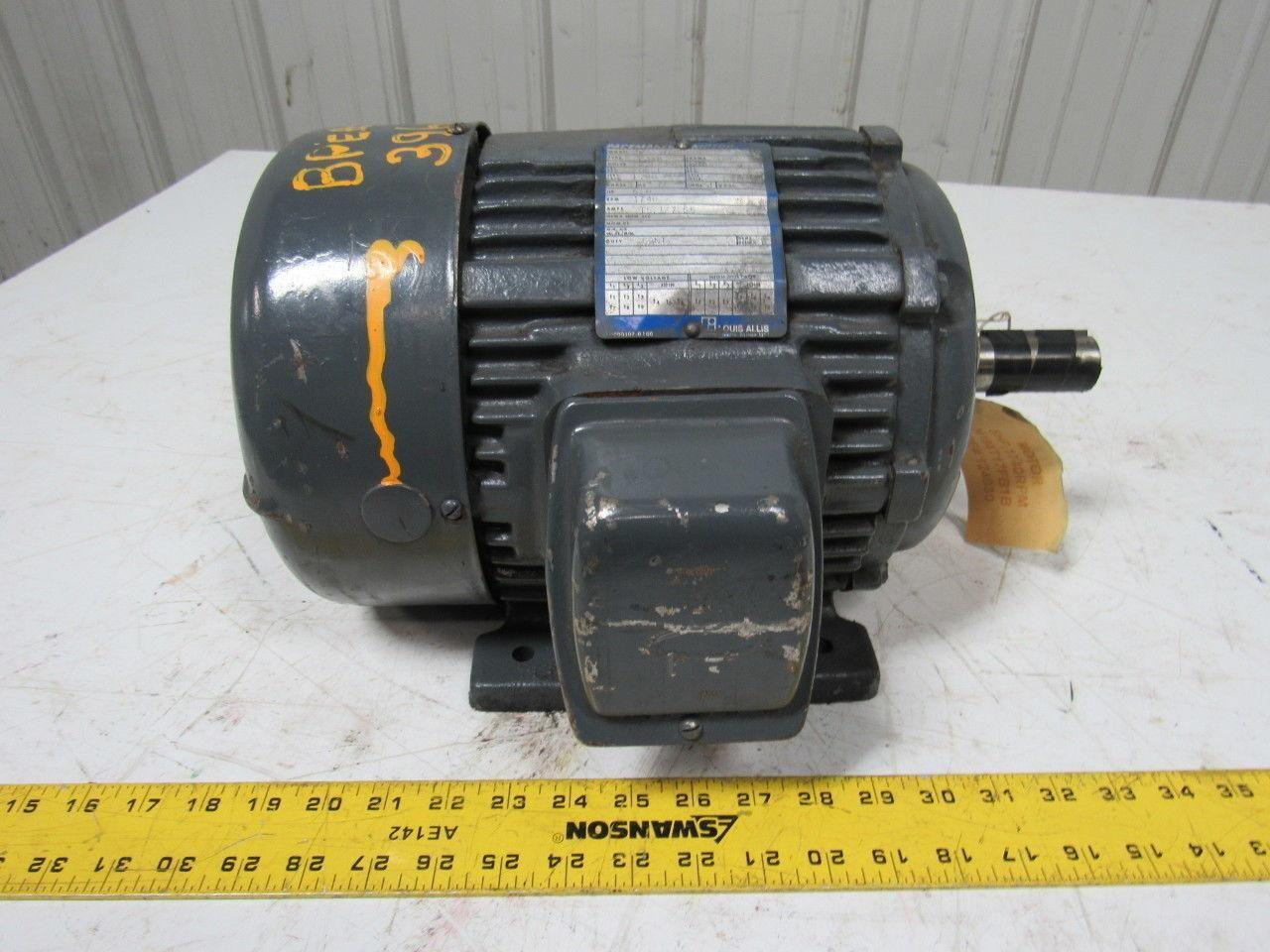 Louis Allis 3M33370002 5HP 3Ph 1740 RPM 230/460V Electric Motor 184T Frame